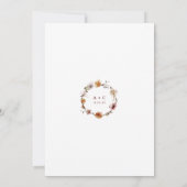 Terracotta Dusty Roos Floral Elegant Wedding Kaart (Achterkant)