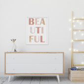 Terracotta Dusty Roos Mooie bevestiging Poster