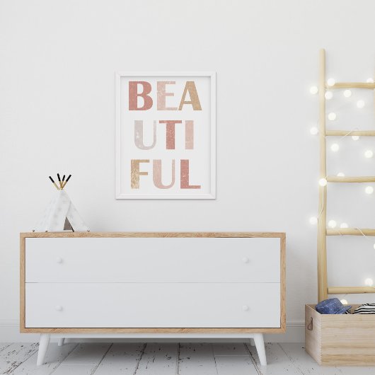 Terracotta Dusty Roos Mooie bevestiging Poster