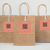 Terracotta Earth naam qr code instagram Vierkante Sticker