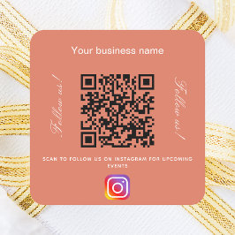 Terracotta Earth naam qr code instagram Vierkante Sticker