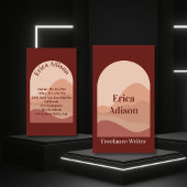 Terracotta Earth Tone Abstract Boho Chic Arch Visitekaartje