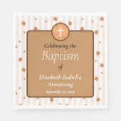 Terracotta Earth Tone Herfstkrans Herfst Doop Servet (Voorkant)