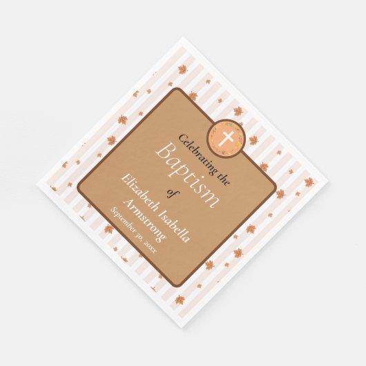 Terracotta Earth Tone Herfstkrans Herfst Doop Servet (Hoek)