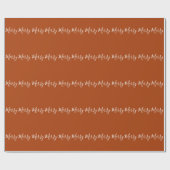 Terracotta Earth Tones Merry Merry Kerstmis Cadeaupapier (Vlak)