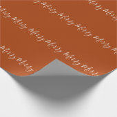 Terracotta Earth Tones Merry Merry Kerstmis Cadeaupapier (Hoek)