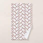 Terracotta Earthy Tone Boho Geometric Pattern Bad Handdoek (Handdoek)