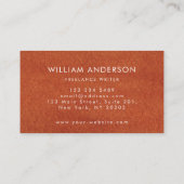 Terracotta Earthy Tone Visitekaartje (Achterkant)