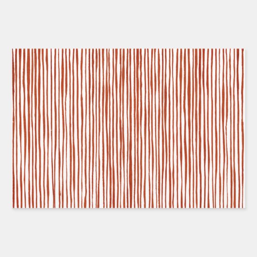 Terracotta Earthy Tone Waterverf Pattern Wrappin Inpakpapier Vel (Voorkant 3)