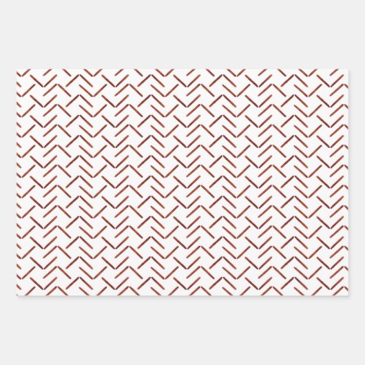 Terracotta Earthy Tone Waterverf Pattern Wrappin Inpakpapier Vel (Voorkant 2)