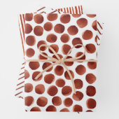 Terracotta Earthy Tone Waterverf Pattern Wrappin Inpakpapier Vel (In situ)