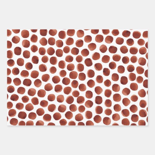 Terracotta Earthy Tone Waterverf Pattern Wrappin Inpakpapier Vel (Voorkant)