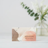 Terracotta Earthy Tones Watercolor Background Visitekaartje (Staand voorkant)