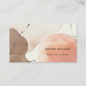 Terracotta Earthy Tones Watercolor Background Visitekaartje (Voorkant)