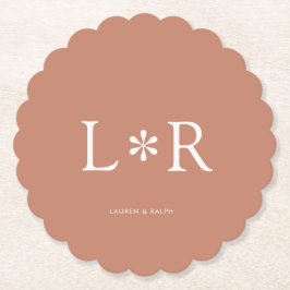 terracotta | Eenvoudig chique paar Kartonnen Onderzetters