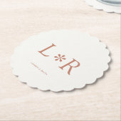 terracotta | Eenvoudig chique paar Kartonnen Onderzetters (Gekanteld)