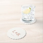 terracotta | Eenvoudig chique paar Kartonnen Onderzetters (Insitu)