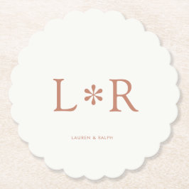 terracotta | Eenvoudig chique paar Kartonnen Onderzetters