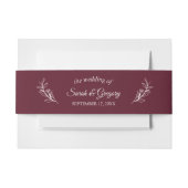 Terracotta Eenvoudige Boho Bloemen Bruiloft Uitnodigingen Wikkel (Voorkant Voorbeeld)