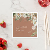 Terracotta eenvoudige botanische moderne elegante  servet (Insitu)