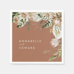 Terracotta eenvoudige botanische moderne elegante  servet