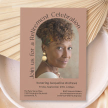 Terracotta Eenvoudige Foto Arch Pensioen Partij