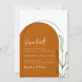 Terracotta + Eenvoudige uitnodiging voor het huwel (Voorkant)