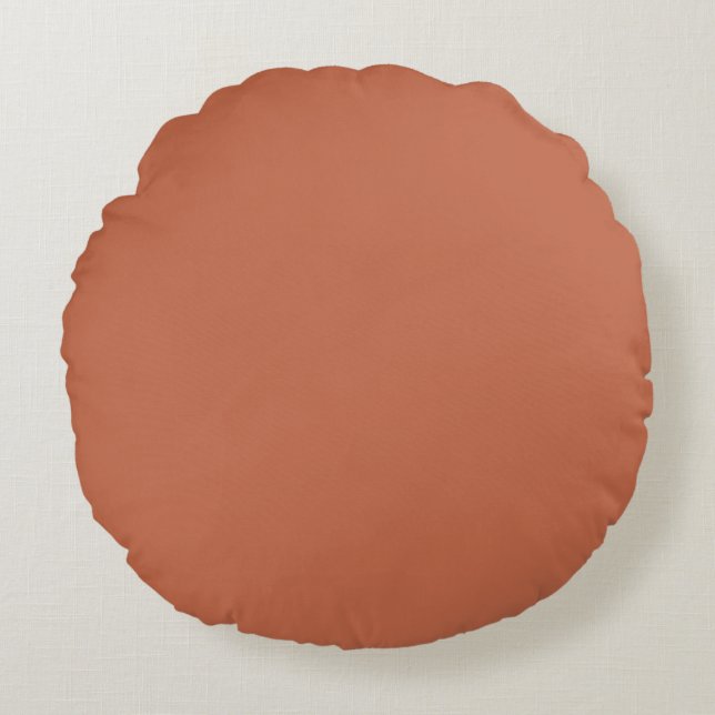 Terracotta effen kleur kussen (Voorkant)