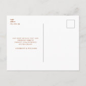 Terracotta eigedelijke monogram sparen de Datum Briefkaart (Achterkant)