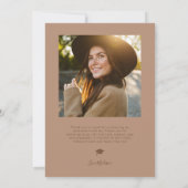 Terracotta Elegance Afstuderen Dank u Collage Bedankkaart (Achterkant)