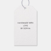 Terracotta Elegant Calligrafie Geniet van handgema Cadeaulabel (Achterkant)