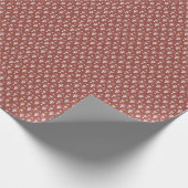 Terracotta Elegant Ditsy Floral Cadeaupapier (Hoek)