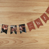 Terracotta Elegant Fotokalligrafie Script Eenvoudi Vlaggetjes