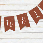 Terracotta Elegant Fotokalligrafie Script Eenvoudi Vlaggetjes