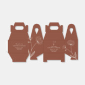 Terracotta Elegant Katoen Bloemen Bloemen Bedankdoosjes (Uitgevouwen)