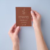 Terracotta Elegant Klein Bloem Botanisch budget Flyer (Hand)