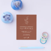 Terracotta Elegant Klein Bloem Botanisch budget Flyer (Enkel)