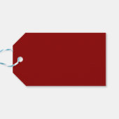 Terracotta Elegant LOVE Rode Fluwelen Valentijn Cadeaulabel (Achterkant Horizontaal)