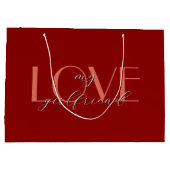 Terracotta Elegant LOVE Rode Fluwelen Valentijn Groot Cadeauzakje (Achterkant)