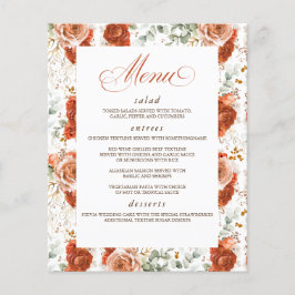 Terracotta Elegant Modern Bruiloft Menu