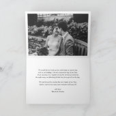 Terracotta Elegant Monogram Huwelijk Bedankkaart (Binnen)