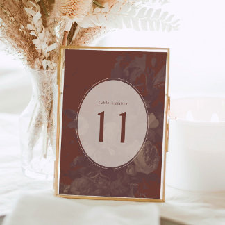 Terracotta Elegant Rustieke Bloemtafel Nummer