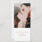 Terracotta Elegant Script All In One Foto Bruiloft Kaart (Achterkant)