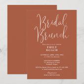 Terracotta Elegant Script Bruids Bunch Douche Kaart (Voorkant / Achterkant)