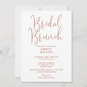 Terracotta Elegant Script Bruidsboeket Shower Kaart (Voorkant)
