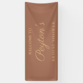 Terracotta Elegant Script Bruiloft Welkom Spandoek (Verticaal)