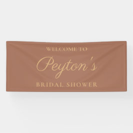Terracotta Elegant Script Bruiloft Welkom Spandoek