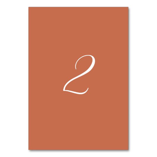 Terracotta Elegant Script Calligraphy Wedding Kaart (Achterkant)