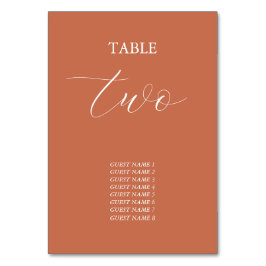 Terracotta Elegant Script Calligraphy Wedding Kaart