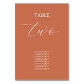 Terracotta Elegant Script Calligraphy Wedding Kaart (Voorkant)